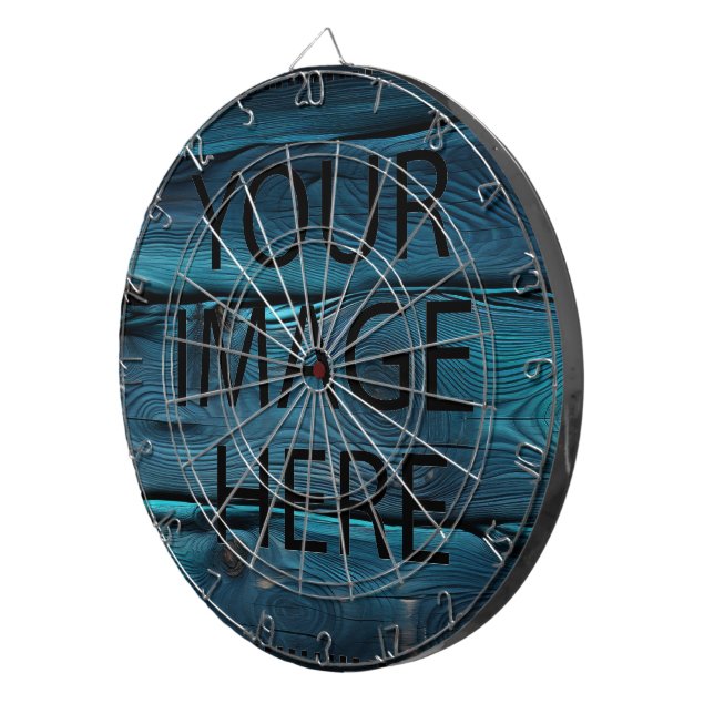 Cible De Fléchettes Personnalisé Personnalisé Votre Propre Photo & Tex (Devant droit)