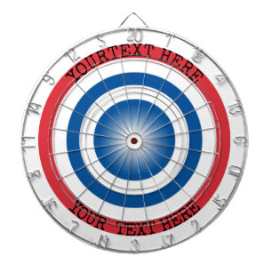 Cible de fléchettes personnalisée avec texte perso