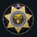 Cible de flechettes Personnalisée de l'édition Pol<br><div class="desc">Pas aujourd'hui les méchants ! Le tableau de bord parfait pour les policiers et pour toute personne dans l'application de la loi. Comprend un badge de police personnalisé avec texte personnalisable et numéro de badge. Il vous suffit de modifier la police "VOTRE NOM" avec votre famille, votre ville ou votre...</div>