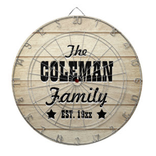 Cible de flechettes personnalisée du grain de bois