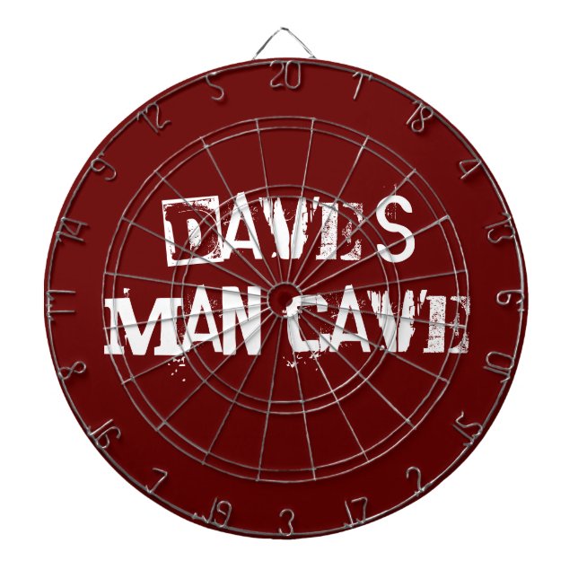 Cible de flechettes personnalisée rouge et blanc (Devant)