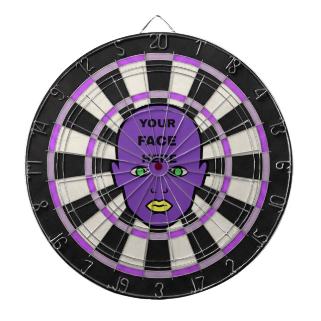 Cible de fléchettes personnalisée violette – Ajout (Devant)