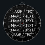 Cible De Fléchettes Personnaliser Nom texte minimaliste élégant noir b<br><div class="desc">Personnaliser Nom texte minimaliste élégant noir blanc Cible de flechettes Personnaliser,  personnaliser avec nom,  citation,  phrase ou texte</div>