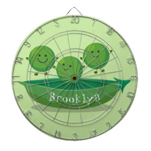 Cible De Fléchettes Petits pois sauteurs en pod dessin animé illustrat