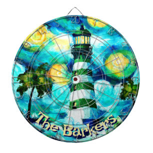 Cible De Fléchettes Phare Tropical Côtier Nautique Personnalisé