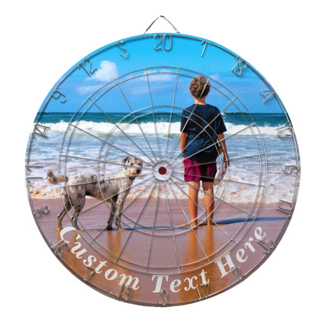 Cible De Fléchettes Photo de Custom Dart Board Your Photos et texte (Devant)