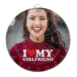 Cible De Fléchettes Photo personnalisée J'aime ma petite amie