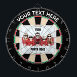 Cible De Fléchettes Photo/Texte personnalisé traditionnel<br><div class="desc">Un motif de tableau de bord de style traditionnel amusant avec du texte personnalisable et des remplacements de photos. Idéal comme le wall art ou pour des jeux amusants. Entièrement personnalisable si désiré pour ajouter des images,  des noms,  et plus. Bon appétit !</div>