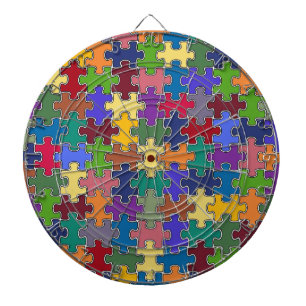 Cible De Fléchettes pièces de puzzle couleur