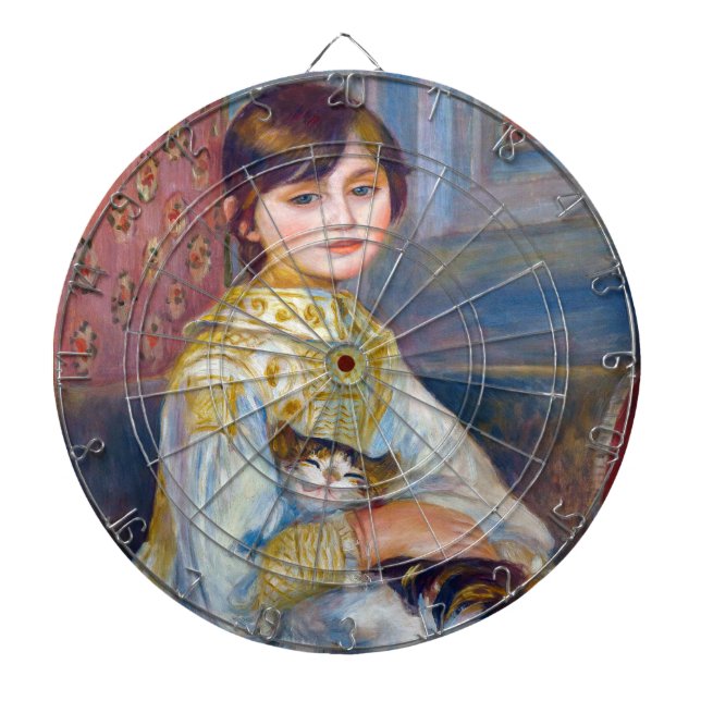Cible De Fléchettes Pierre-Auguste Renoir - Enfant avec chat (Devant)