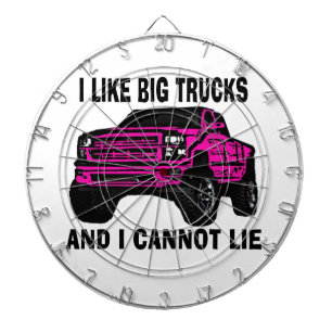 Cible De Fléchettes Pink comme les gros camions ne peuvent pas mentir