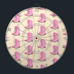 Cible De Fléchettes Pink Cowgirl Cowboy Boots Country Texas Ranch<br><div class="desc">If you are a cowgirl and rider, this beautiful design with a pair of pink cowboy boots is perfect for you. The subtle and delicate combination of pink colors in different shades maintains a feminine aesthetic. Show everyone how much you love horsemanship and country / Texan style with this design...</div>