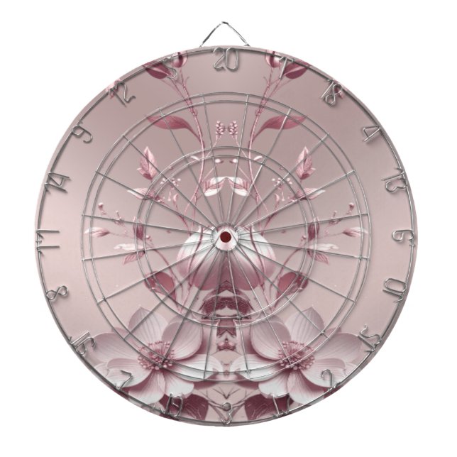 Cible De Fléchettes Pink Floral Dartboard (Devant)