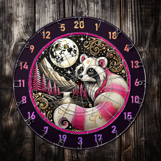Cible De Fléchettes Pink Raccoon rayonne l'élégance et la jouabilité