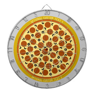 Cible De Fléchettes Pizza personnalisée Pepperoni & Olives