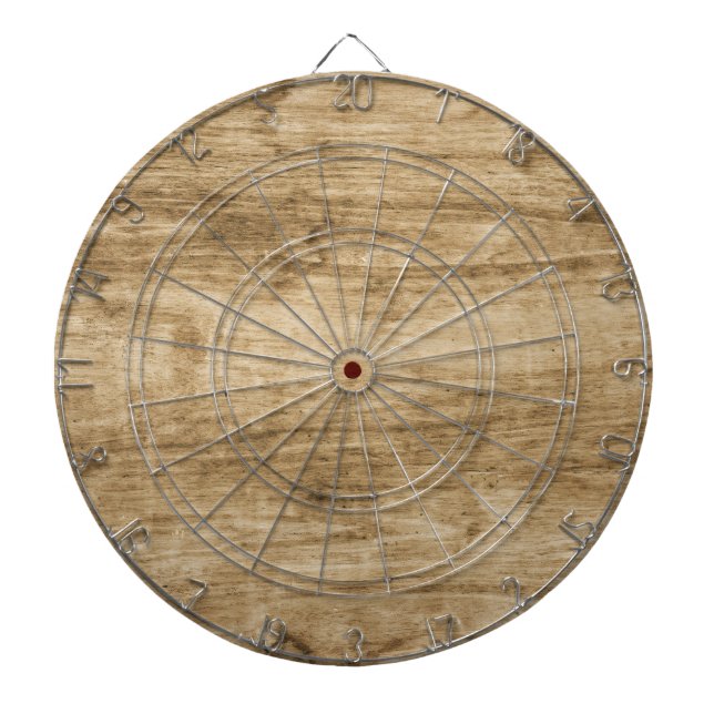 Cible De Fléchettes Plateau en bois. (Devant)
