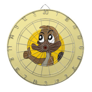 Cible De Fléchettes Platypus donnant des pouces dessin animé
