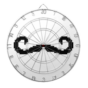 Cible De Fléchettes Poignée de 8 bits Pixel Moustache