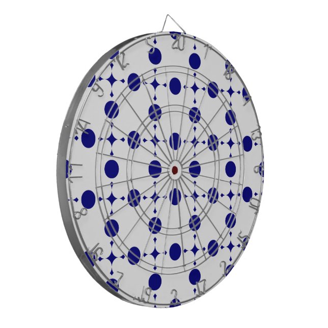 Cible De Fléchettes Points de bleu marine, Motif à pois, Pois (Devant gauche)