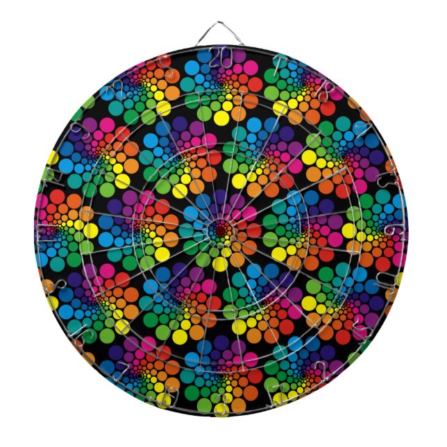 Cible De Fléchettes Points de couleur Cercle Motif + votre arrière - p (Devant)