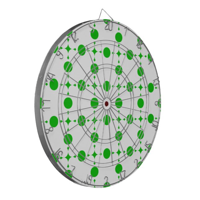 Cible De Fléchettes Points verts, Motif à pois, Pois, Pointillé (Devant gauche)