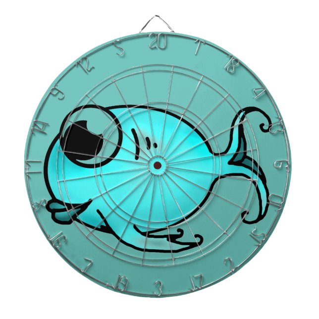 Cible De Fléchettes Poisson bleu (Devant)