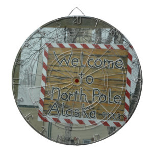 Cible De Fléchettes Pôle Nord Alaska de temps congelé par flocon de