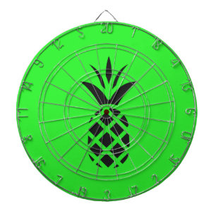 Cible De Fléchettes Pomme de pin noir en vert