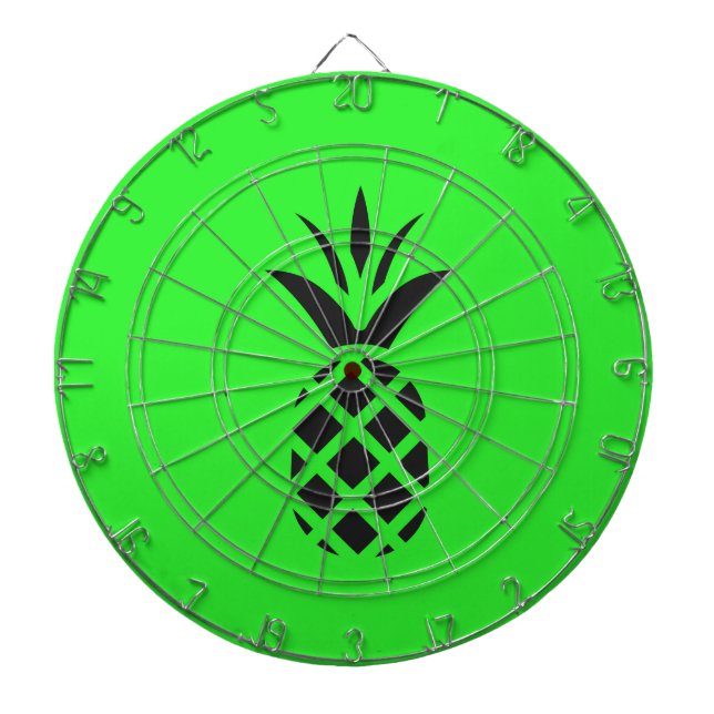 Cible De Fléchettes Pomme de pin noir en vert (Devant)