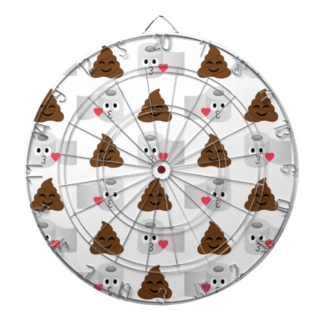 Cible De Fléchettes poop emoji et papier de toilette (Devant)