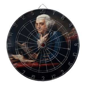 Cible De Fléchettes Portrait en miniature, Benjamin Franklin Père fond