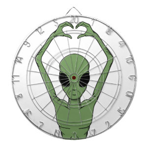 Cible De Fléchettes Pose du cœur extraterrestre