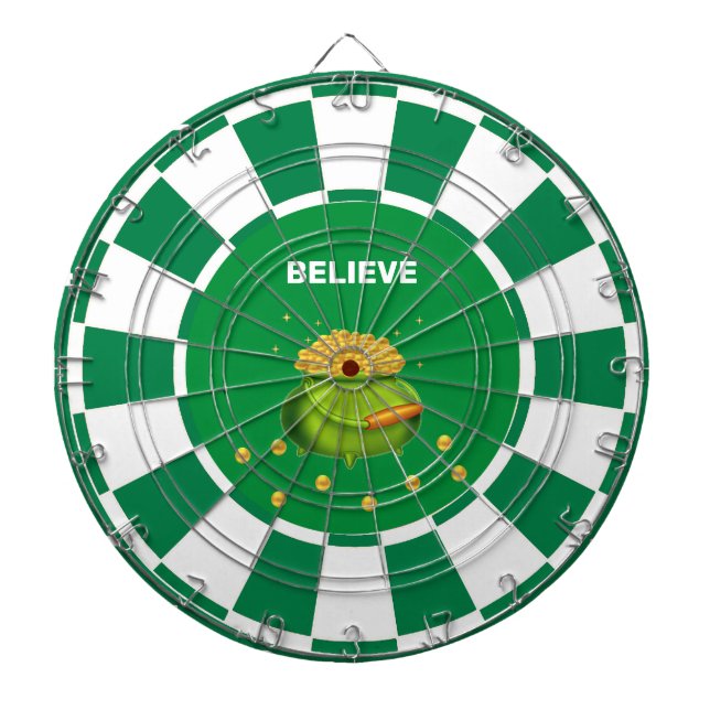 Cible De Fléchettes Pot d'or et texte (Devant)