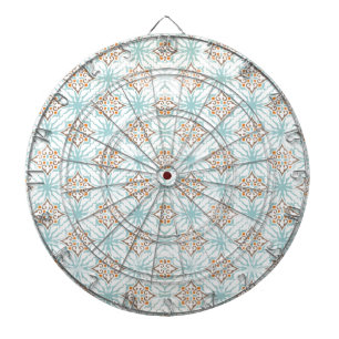 Cible De Fléchettes pouf - bleu tan orange.png