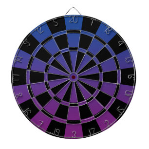 Cible De Fléchettes Pourpre d'Ombre et noir bleus