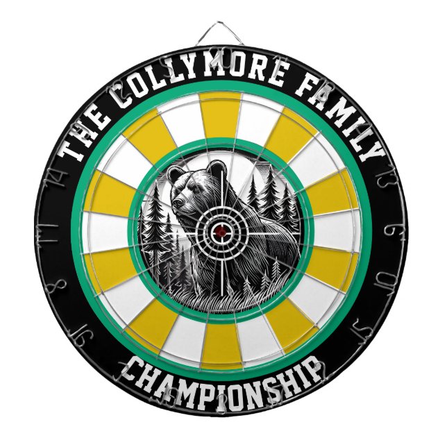 Cible De Fléchettes Precision Grizzly Forest Target Art (Devant)