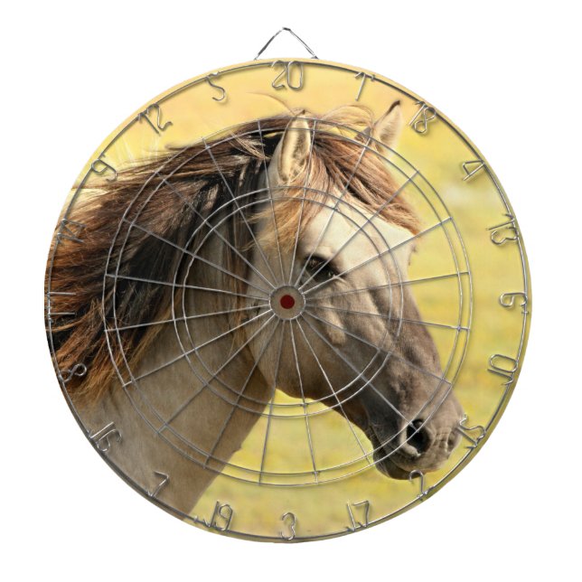 Cible De Fléchettes Profil du cheval beige (Devant)