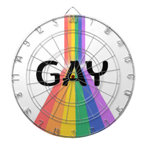 Cible De Fléchettes Proud & Bold – "GAY" Typography with Radiant Verti
