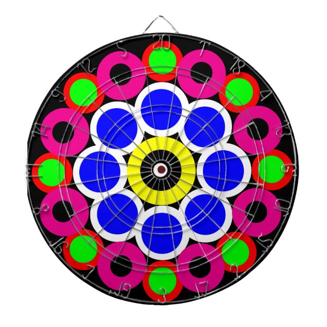 Cible De Fléchettes Psychédélique moderne Perse Motif de tapis (Devant)