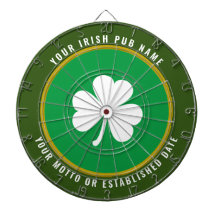 Pub irlandais personnalisé Green & Gold White Sham