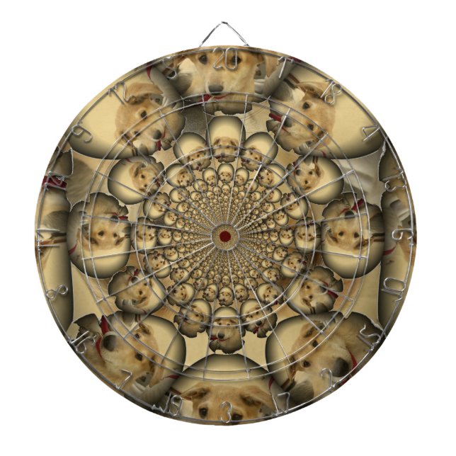 Cible De Fléchettes Puppy Kaleidoscope Art Print (Devant)