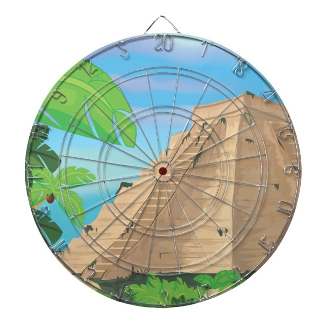 Cible De Fléchettes Pyramide aztèque (Devant)