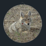 Cible De Fléchettes R22 Coyote Couché<br><div class="desc">Tableau de fléchettes de coyote couché. Un jeune coyote se détend dans un champ de chaume après une après-midi à chasser des souris dans les prairies d'herbe courte du sud-est de l'Alberta,  Canada.</div>