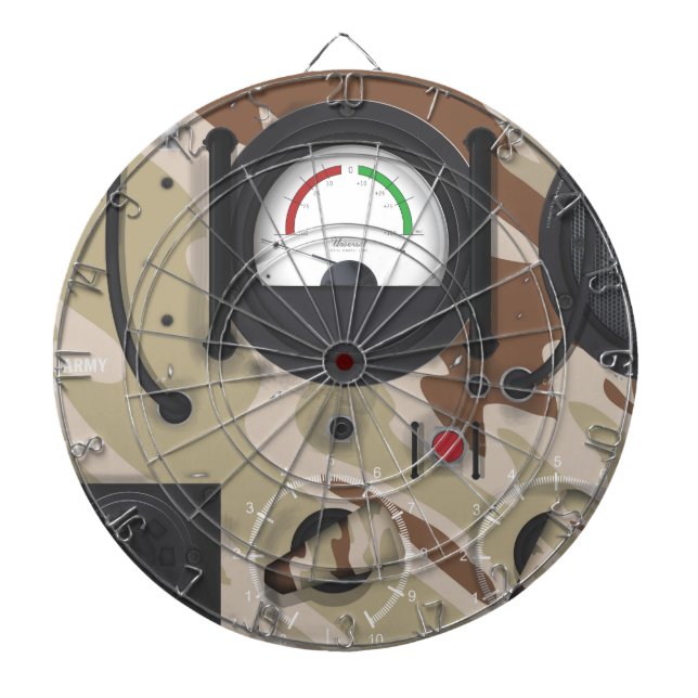 Cible De Fléchettes Radio de l'armée camouflage désert. (Devant)