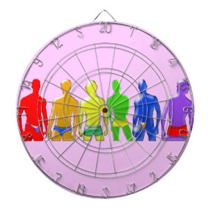 Cible de fléchettes Rainbow Men