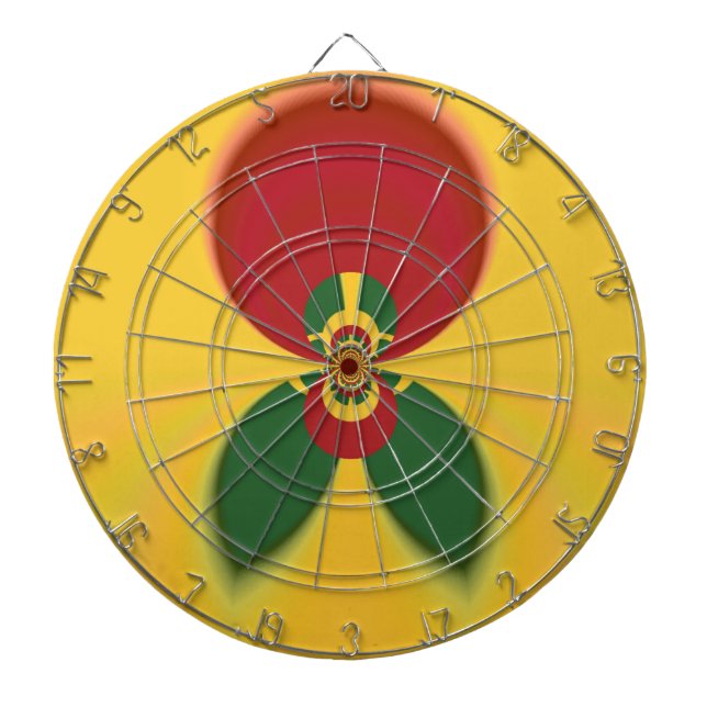 Cible De Fléchettes Rasta Colours Art Abstrait Imprimer (Devant)