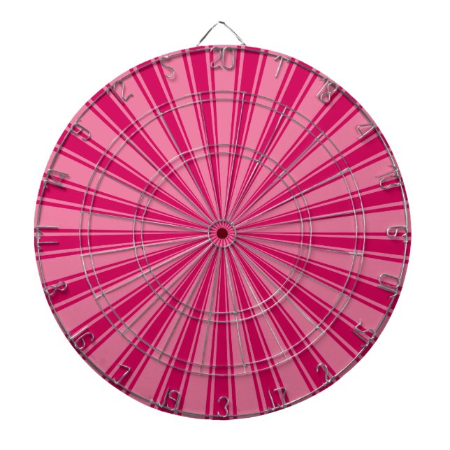 Cible De Fléchettes Rayons roses rayures solaires funky rétro (Devant)