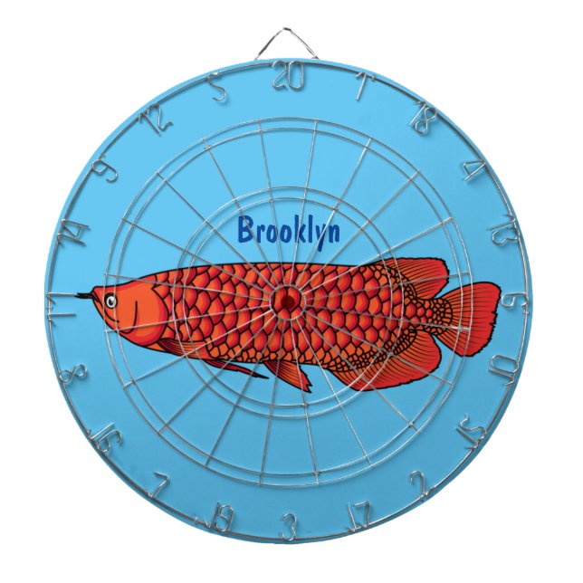 Cible De Fléchettes Red Arowana fish cartoon (Devant)