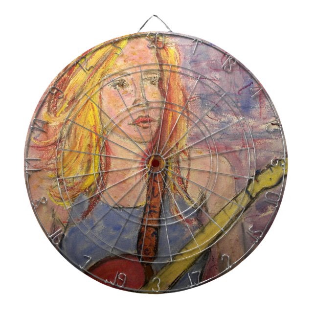 Cible De Fléchettes réflexions folk rock girl (Devant)