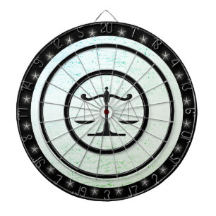 Cible De Fléchettes Réglementation de la balance de la justice Vert